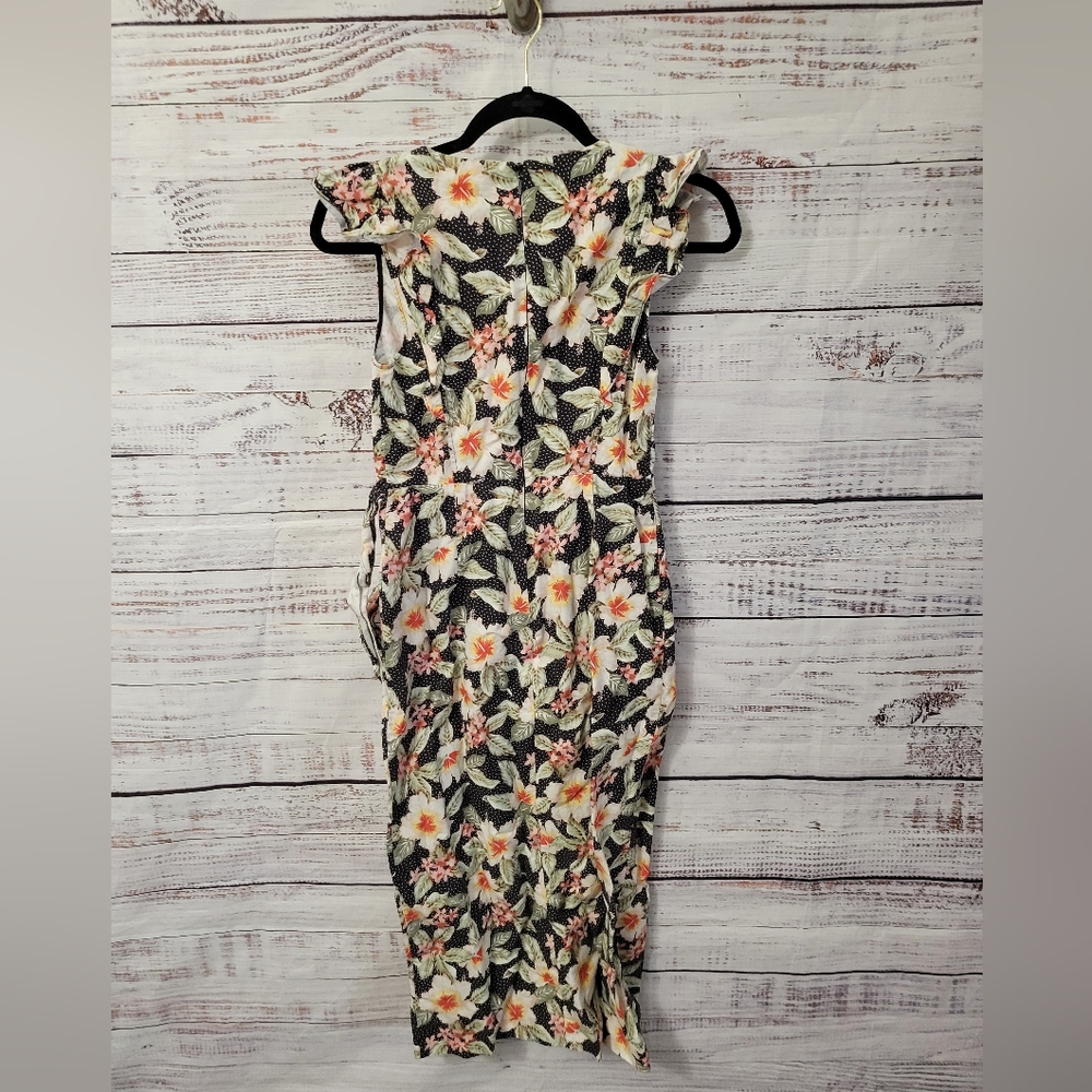Rebecca Taylor S0 Black Floral Wrap Dress - Picture 4 of 4